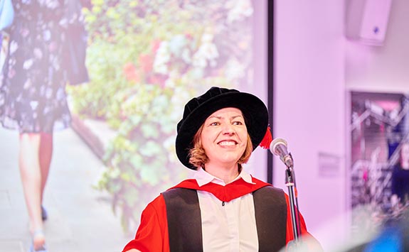 Staff member taking part of the congregation ceremony